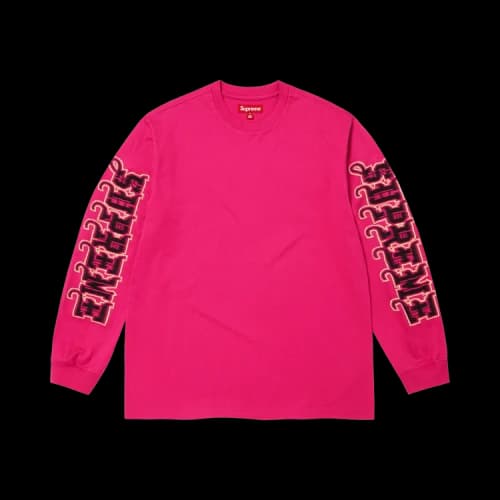 Supreme Intarsia Sleeve Long-Sleeve Top 'Fuchsia'