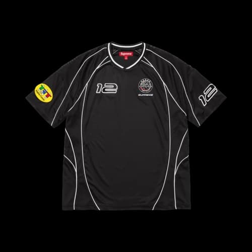 Supreme Piping Soccer Jersey 'Black'