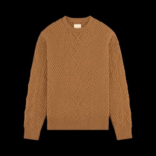 Aimé Leon Dore Fisherman Cable Knit Sweater 'Camel'