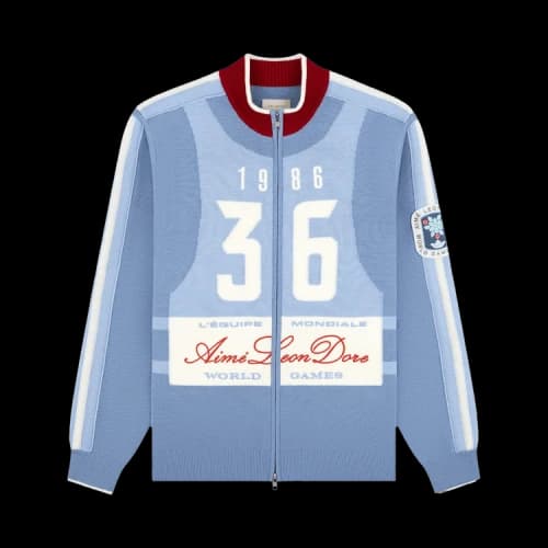 Aimé Leon Dore Full Zip Alpine Ski Sweater 'Forever Blue'