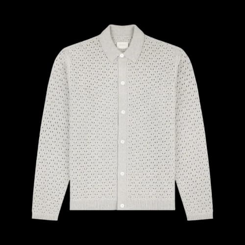 Aimé Leon Dore Knit Polo Cardigan 'Moonstruck'