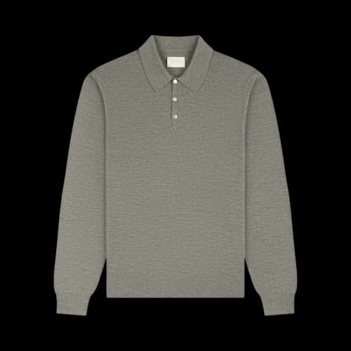 Aimé Leon Dore Long-Sleeve Merino Polo 'Vetiver'