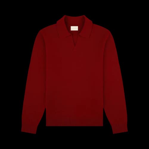Aimé Leon Dore Wool Knit Polo Sweater 'Winery'