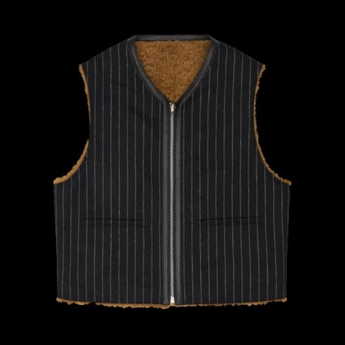 Denim Tears Pinstripe Shearling Vest 'Multicolor'