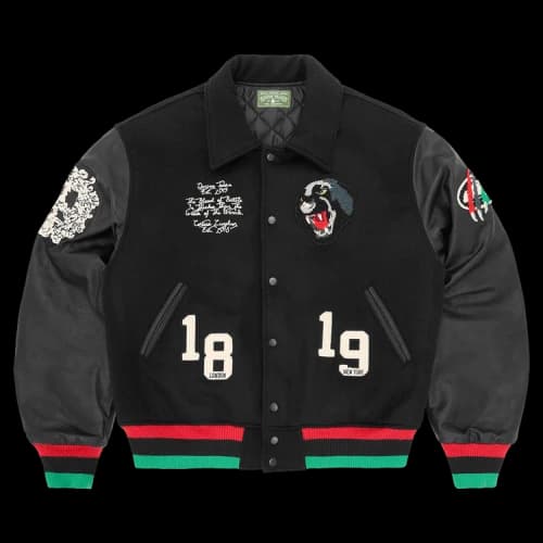 Denim Tears x Cortiez Cortears Panther Varsity Jacket 'Black'