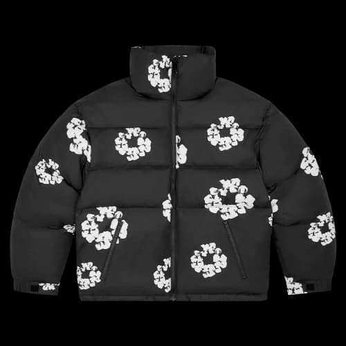 Denim Tears Cotton Wreath Puffer Jacket 'Black'