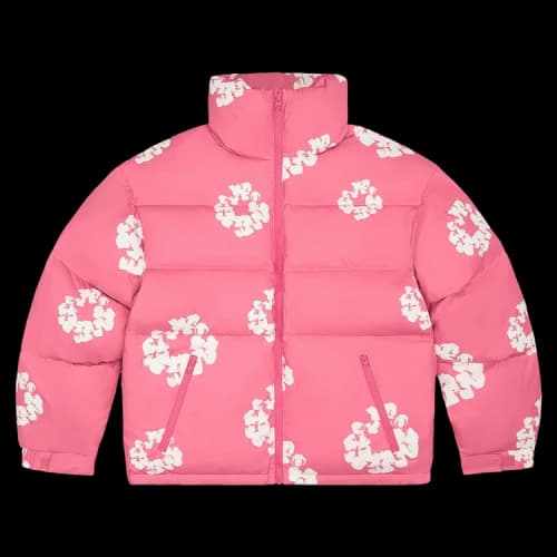 Denim Tears Cotton Wreath Puffer Jacket 'Pink'