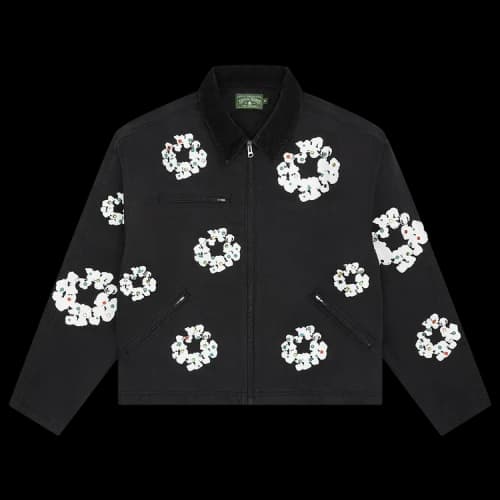 Denim Tears Cotton Wreath Canvas Work Jacket 'Black'