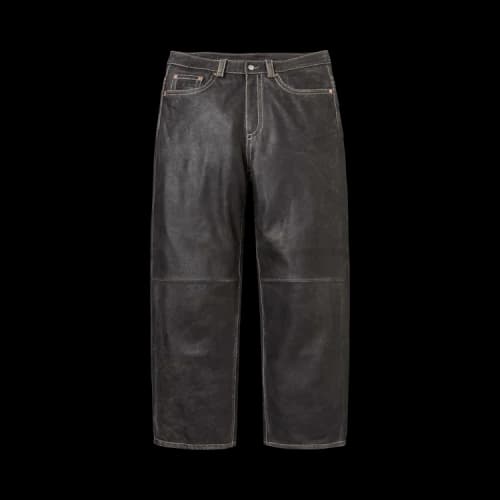 Supreme x True Religion Loose Fit Leather Pant 'Black'