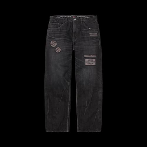 Supreme x Number (N)Ine Patches Loose Fit Selvedge Jean 'Black'