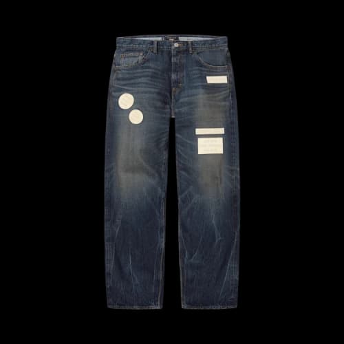 Supreme x Number (N)Ine Patches Loose Fit Selvedge Jean 'Washed Indigo'