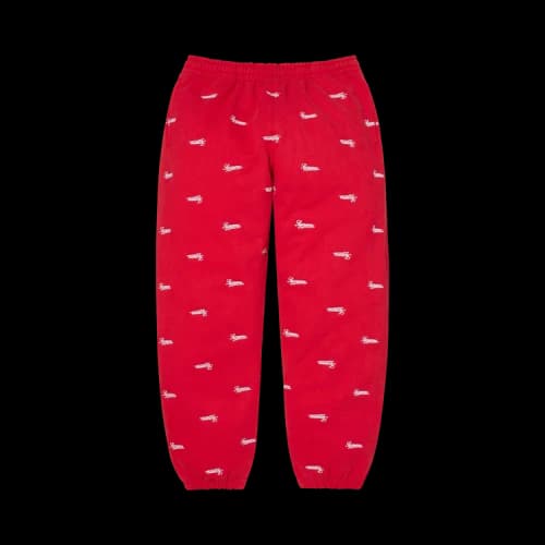 Supreme Repeat Script Sweatpant 'Red'