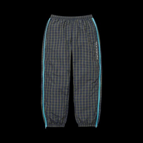 Supreme Plaid Warm Up Pant 'Navy'