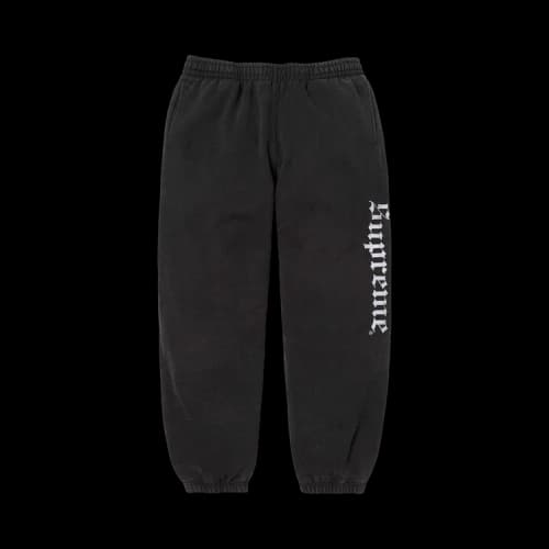 Supreme Washed Old English Sweatpant 'Black'