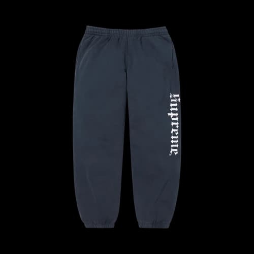 Supreme Washed Old English Sweatpant 'Navy'
