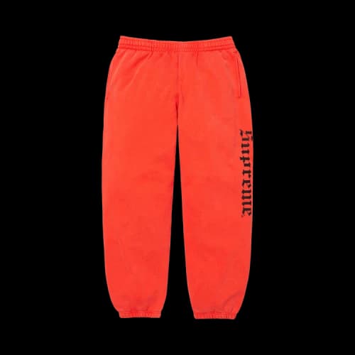 Supreme Washed Old English Sweatpant 'Orange'