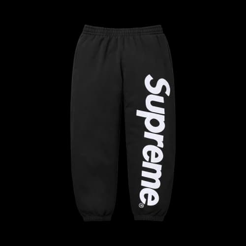 Supreme Satin Appliqué Sweatpant 'Black'