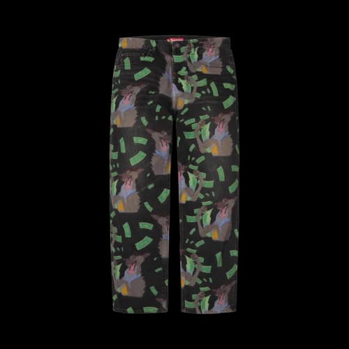 Supreme All Dogs Go To Heaven Loose Fit Jean 'Washed Black'