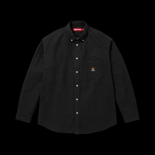 Supreme Loose Fit Flannel Oxford Shirt 'Black'