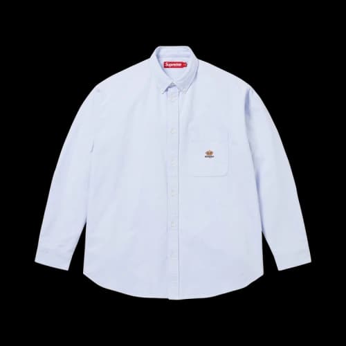 Supreme Loose Fit Flannel Oxford Shirt 'Light Blue'