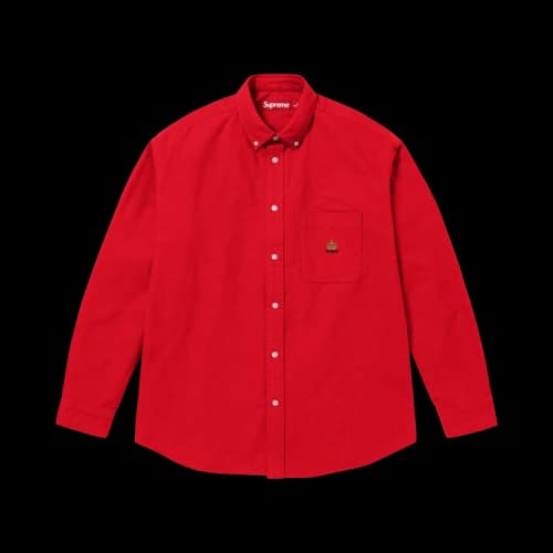 Supreme Loose Fit Flannel Oxford Shirt 'Red'