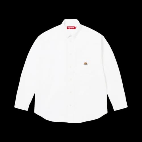 Supreme Loose Fit Flannel Oxford Shirt 'White'