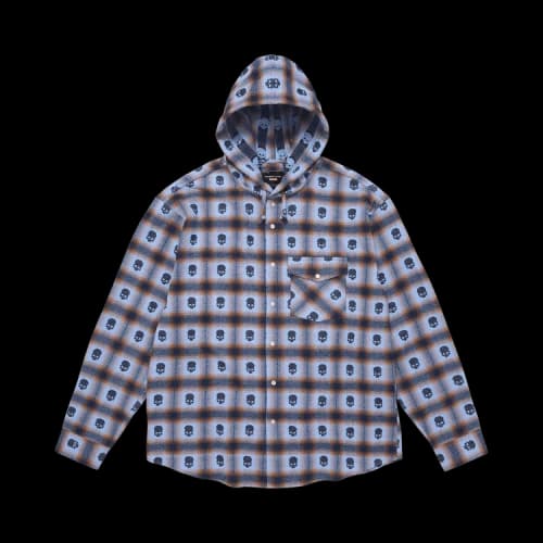 Supreme x Number (N)Ine Hooded Flannel Shirt 'Blue'