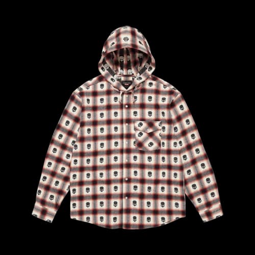 Supreme x Number (N)Ine Hooded Flannel Shirt 'White'