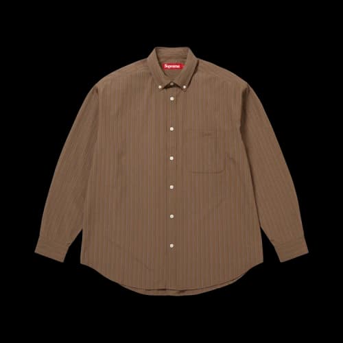 Supreme Pinstripe Shirt 'Brown'