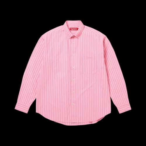 Supreme Pinstripe Shirt 'Pink'