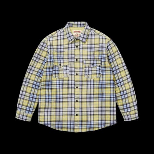 Supreme x True Religion Quilted Lined Plaid Flannel Shirt 'Yellow'