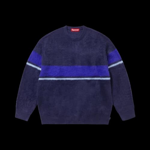 Supreme Brushed Stripe Sweater 'Navy'