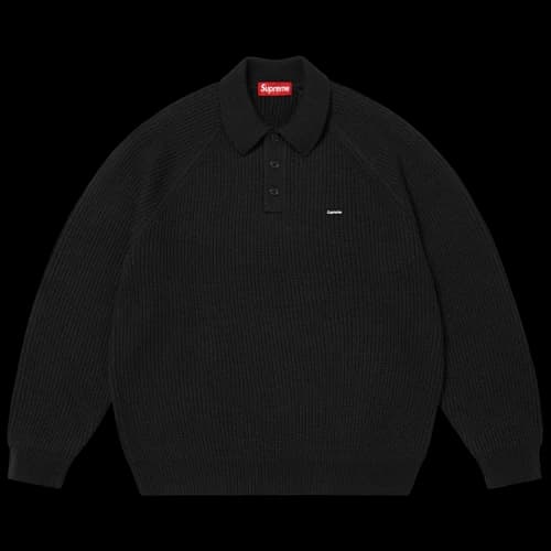 Supreme Small Box Polo Sweater 'Black'