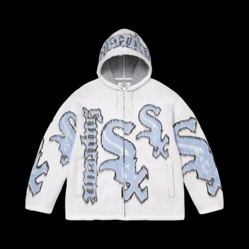 Supreme x Chicago White Sox Zip Up Hooded Sweater 'White'