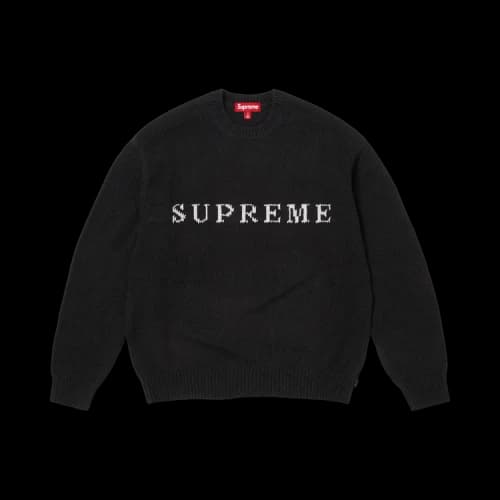 Supreme Contrast Logo Sweater 'Black'