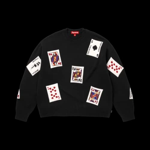 Supreme Beaded Cards Sweater 'Black'
