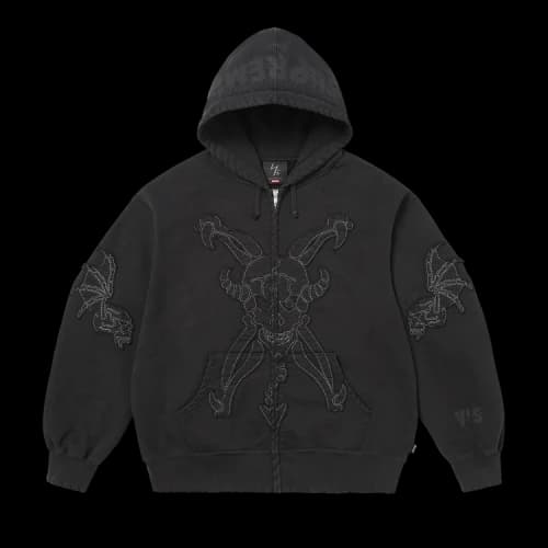 Supreme x Y’s Zip Up Hooded Sweatshirt 'Black'
