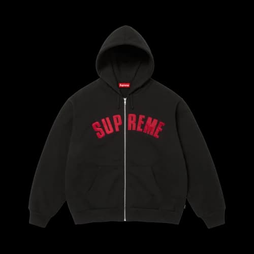 Supreme Arc Thermal Lined Zip Up Hooded Sweatshirt 'Black'