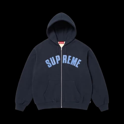 Supreme Arc Thermal Lined Zip Up Hooded Sweatshirt 'Navy'
