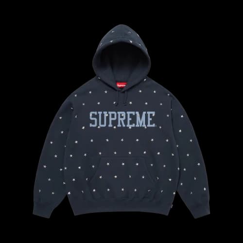 Supreme Stars Studded Hooded Sweatshirt 'Navy'