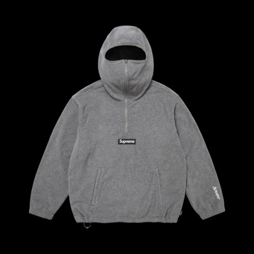 Supreme Polartec Face Mask Half Zip Hooded Sweatshirt 'Grey'