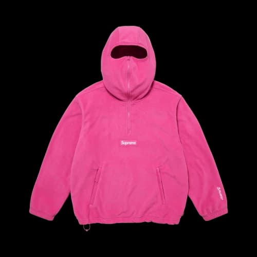 Supreme Polartec Face Mask Half Zip Hooded Sweatshirt 'Pink'