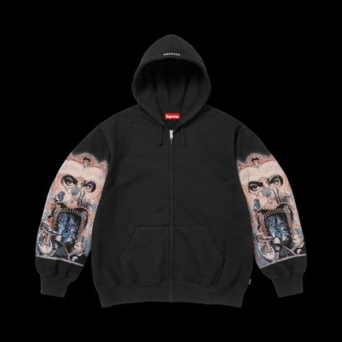Supreme Michael Jackson Dangerous Zip Up Hooded Sweatshirt 'Black'