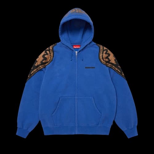 Supreme Wings Zip Up Hooded Sweatshirt 'Royal'