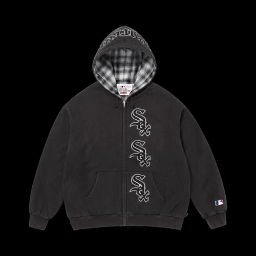 Supreme x Chicago White Sox Zip Up Hooded Sweatshirt 'Black'