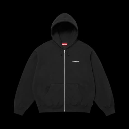 Supreme Idgaf Zip Up Hooded Sweatshirt 'Black'
