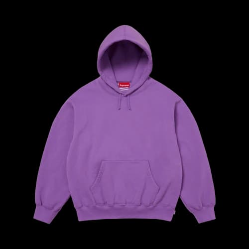 Supreme Satin Appliqué Hooded Sweatshirt 'Violet'