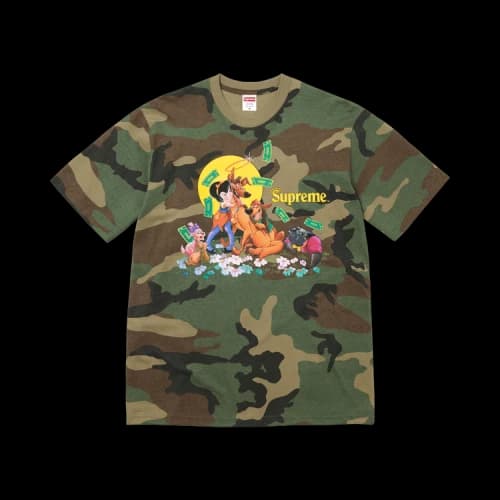 Supreme All Dogs Go To Heaven Tee 'Woodland Camo'