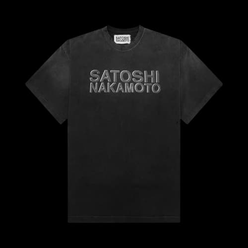 Satoshi Nakamoto Shadow Logo T-Shirt 'Black'