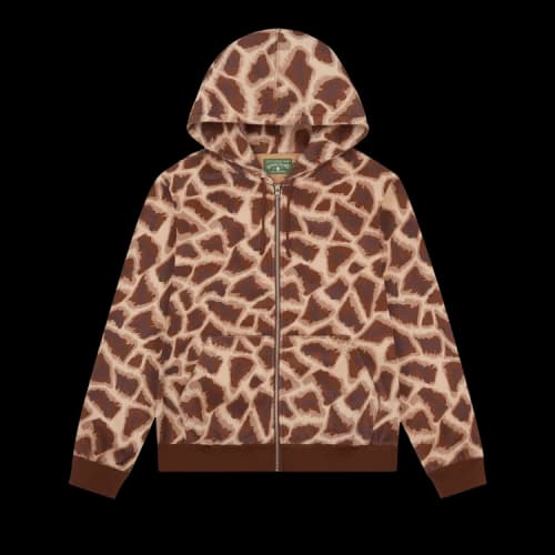 Denim Tears Faux Fur Animal Wreath Hoodie 'Brown'